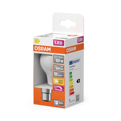 Ampoule LED B22d dimmable Osram pour plafonnier et lampadaire de salon - 3
