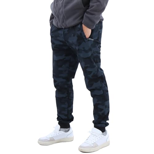 LY4U Bas de Survêtement pour Hommes, Joggings Camouflage avec Poche Zippée, Pantalons de Sport Respirants avec Taille élastique pour Course, Entraînement,...