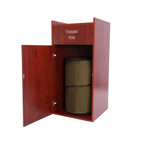 Caneca de Basura de Madera 30 Galones con Forro Removible