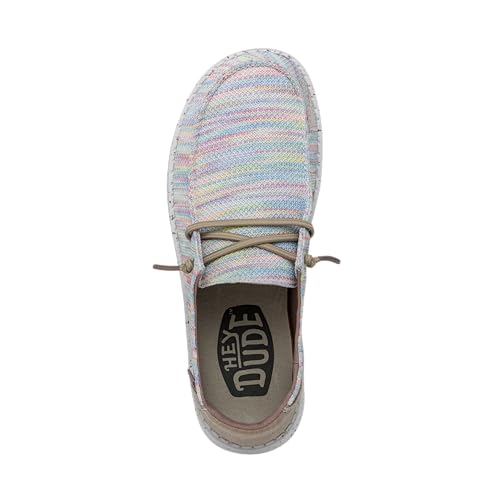 Image of HEYDUDE Women's Wendy Chambray | Women's Shoes | Women's Lace Up Loafers | Comfortable & Light-Weight