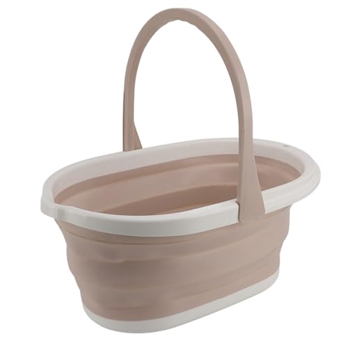 Seau de vadrouille pliable kaki grand volume robuste