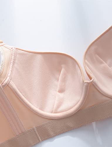 Cahl&Fauo Longline Bustier Bra For Women Lightly Beauty Back Soft Comfort Everyday Bras Nude 38C #TOP5