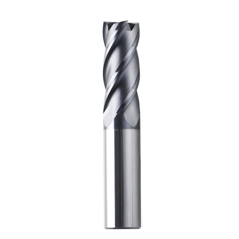 Frezy płaskie, 4 flety, frezy z twardego metalu HRC 45 TiALN, powlekane CNC, frezy trzpieniowe, 8 x 40 x 150 x 8T