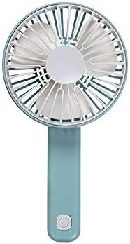 NP Handheld Mini Portable Multi-Speed Folding Fan USB Charging Low Noise Button Operation (Color : Sky Blue)