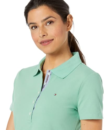 Tommy Hilfiger Klassisches Damen-Poloshirt (Standard- und Übergröße), Light Mint, Groß