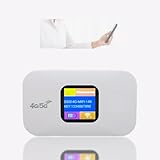 FAUOSWUK Portable WiFi Hotspot, Unlocked 4G/5G Device, 300Mbps Travel Router with SIM Slot LED Display, Supports 10 Devices & 10+Hr Battery for Camping and Travel