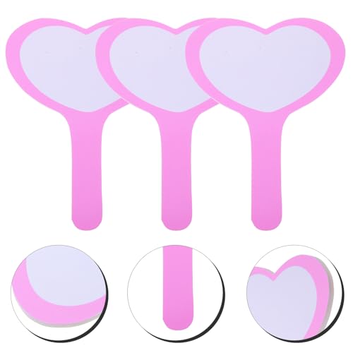 3 Pcs Tablero de puntuación borrable forma corazón rosa miniatura 5