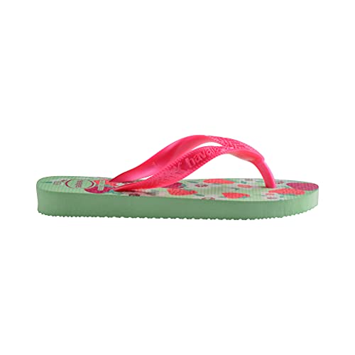 Chinelo Flores, Havaianas, Meninas, Verde Jardim, 31/32