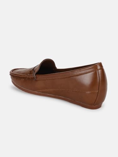 Image of Marc Loire Women Comfortable Textured Wedge Loafer Shoes Casual & Formal Footwear