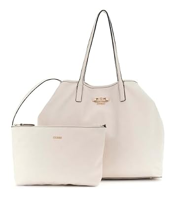 GUESS borsa shopper Victtoria 2 in 1 Tote Stone Logo avorio