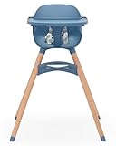 Picture of Lalo The Chair Convertible 3-in-1 High Chair for Babies & Toddlers, Dishwasher Safe Tray, Adjustable Footrest, Blueberry