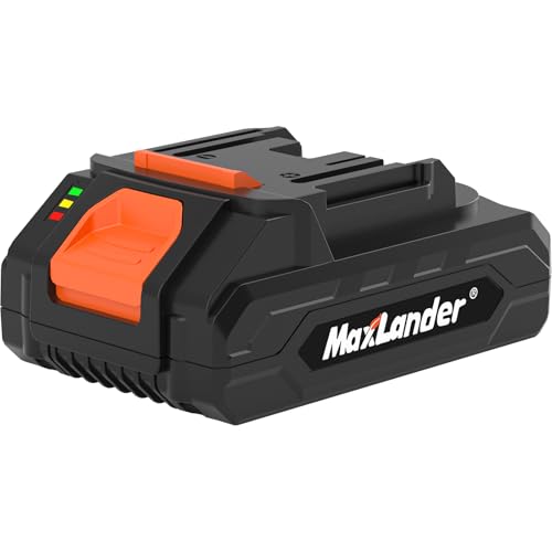 MAXLANDER 2.0Ah Lithium Replacement Battery, 20V Rechargeable Battery with Led Indicator Compatible for Garden Power Tools by MAXLANDER - Used condition - US$36.42