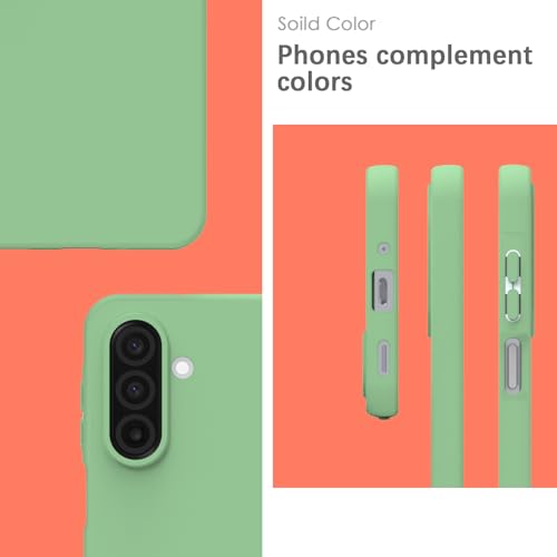 Image of YATWIN Silicone Case for Samsung Galaxy A17 4g /5g, Soft-Touch, Shockproof, DustProof, Antiskid Phone Cover for Samsung Galaxy A17 4g /5g - Mint Green