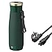 Thermos portatile da viaggio per sottovuoto, mini thermos elettrico da 45 ℃ / 55 ℃ / 100 ℃ opzionale, doppio strato in acciaio inox, bollitore 220 V 300 ml, spegnimento automatico
