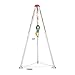 VEVOR Confined Space Tripod Kit, Heavy Duty Rescue Tripod Lifting Hoist 1200 lbs Winch, 4.1 ft Adjustable Legs, 98.5 ft Cable Portable Kit, 32.8 ft Fall Protection, 4.40-7.05 ft Working Height