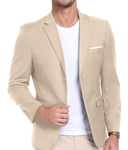 Mens Suit Jacket Slim Fit Blazer for Men Business Suit Blazer Lightweight Casual Sport Coats for Daily Summer Wedding