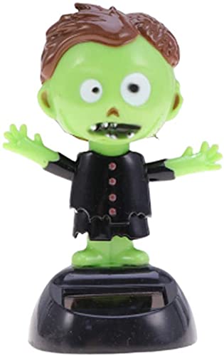 Juguete solar de Halloween para bailar con cabeza agitada, figura de zombi, estatua de tablero de tablero de automóvil, adornos para decoración de vehículos