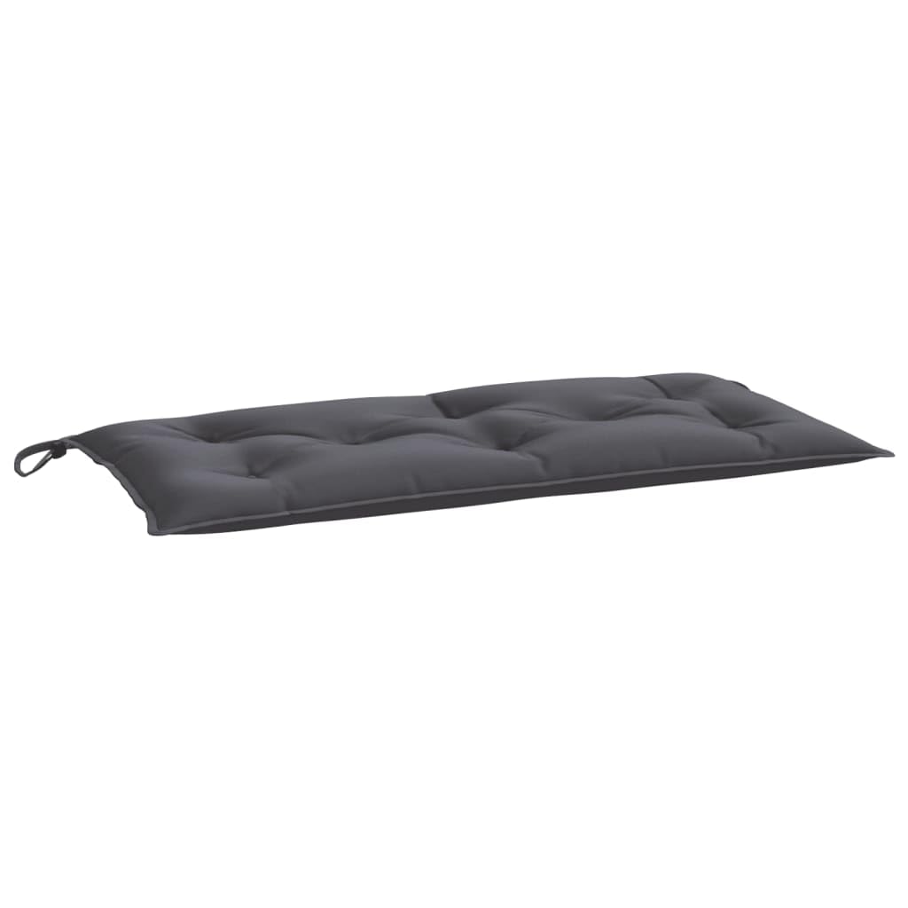 vidaXL Lot de 2 Coussins de Banc de Jardin, Revêtement de Banc avec Jeux de Cordes, Coussin d'Extérieur Imperméable, Anthracite Tissu Oxford