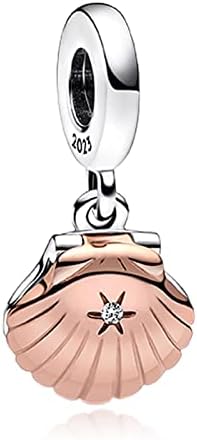 2023 Sea Shell & Treated Freshwater Cultured Pearl Dangle Charms for Women Bracelets Necklaces,925 Sterling Silver Pendants Beads Jewelry Gift for Women Girls Boys at Christmas,Mother's Day,Birthday.