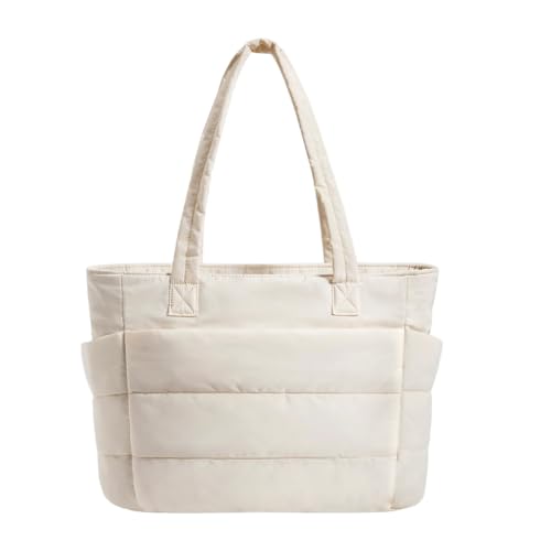Image of PALAY Tote Bag for Woman Soft Lighweight Puffy Travel Handbag 15.6 inches Laptop Quilted Shoulder Hand Bags for Women