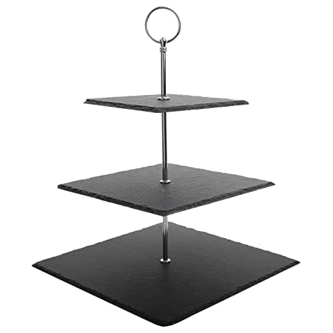 MALACASA Sweet.time 3 Tier Slate Cake Stand Cover