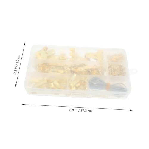 Image of 282pcs Picture Hanging Kit Hooks and Nails Non-Marking Hardware for Easy Installation of Frames Mirrors and Decorative Items Includes Storage Box for Organization