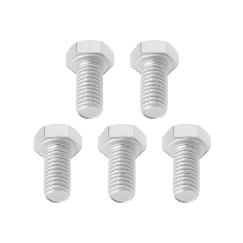 Image of 5Pcs Brushcutter Hex Bolts M8 X 1.25 Left Hand Thread 16MM Length Left-Handed Reverse Thread Hexagonal DIN933 Stainless Steel Bolts