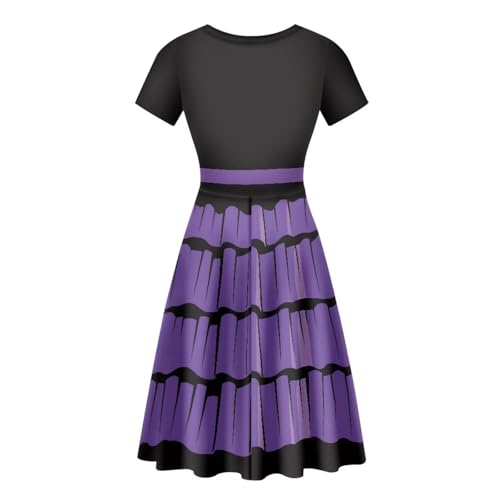 Image of POLERO Sunflower Dress for Women Floral Summer Dresses Short Sleeve Casual Sundresses Midi Dresses