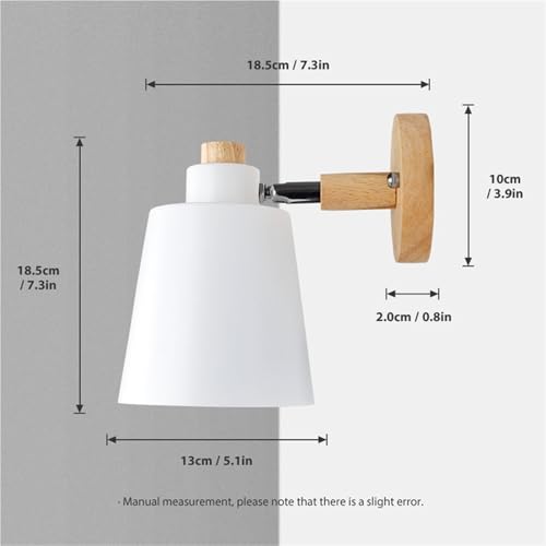 Lámpara de pared E27 de hierro estilo nórdico con interruptor integrado para pasillo 4