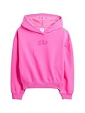 GAP Girls Hi-Lo Logo Pullover Hoodie Standout Pink M