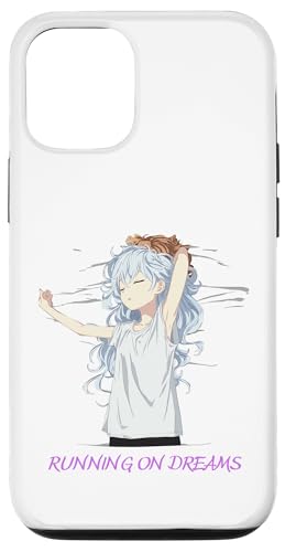 Running On Dreams シャツ - かわいい ソフト スリーピーガール カワイイ アニメ スマホケース iPhone 12/12 Pro 用