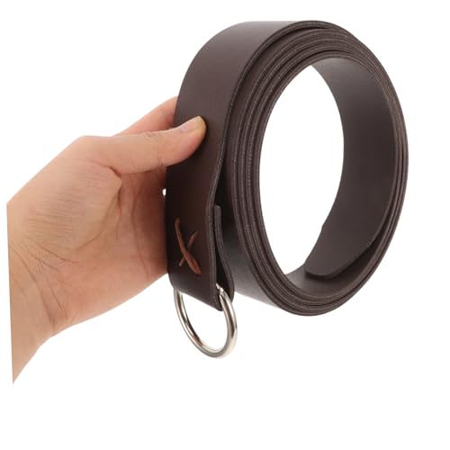 Medieval Viking Leather Belt Half Closure for Cosplay and Design Dark Brown for Historical Costume Accessories3