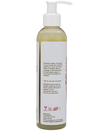 Organic Personal Lubricant & Massage Oil – Natural Lube for Men and Women with Extra Nourishing, Hydrating, Soothing Ingredients. Edible, Non Toxic, Paraben Free Formula Era-Organics