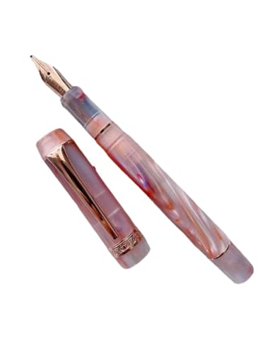 Stylo-plume acrylique ergonomique fini marbre pour écrire sans fatigue de la main
