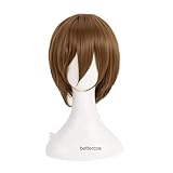 KAPVXRKI Death Note Yagami Light Cosplay Wig Heat Resistant Synthetic Wigs for Halloween Costume Party Role Play+Wig Cap
