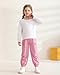 Girls 4T 5T Toddler Girls Pants 3-Pack Cargo Joggers Little Girl Pink Black Rose Red Casual Elastic Waist Athletic Pants