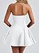 DAAWENXI Women's Sexy Summer Strapless Mini Dress Homecoming Off Shoulder Sleeveless Party Club Short Dresses White