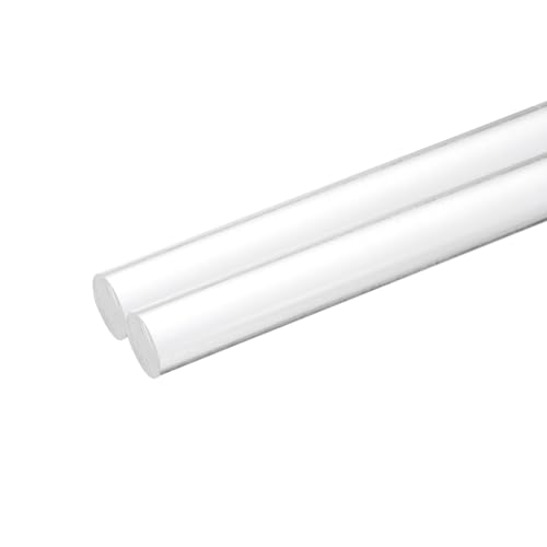 Image of MECCANIXITY 2pcs Acrylic Round Rods 1 inch x 8 inch Clear Acrylic Dowel Rods Sticks Plastic Sticks Strip for DIY Crafts Lighting Gardening Decoration - 25mm x 200mm