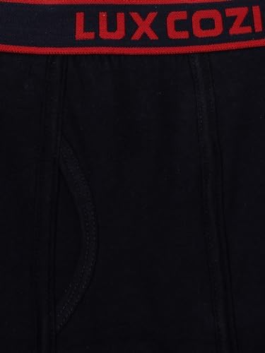 Lux Cozi Boy's 100% Cotton Outer Elastic Semi Long Trunk |Trunk for Boys |Pack of 8 (Color & Prints May Vary)