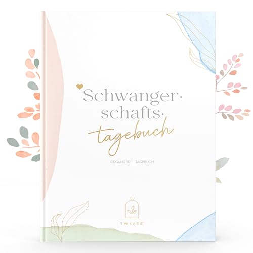 TWIVEE - Schwangerschaftstagebuch - Schwangerschaftsbuch - Meine Schwangerschaft Buch - Babytagebuch - Tagebuch für Erinnerungen und Fotos - Pregnancy Journal - Zum Ausfüllen