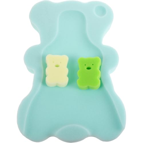 Image of Totority Newborn Bath Seat Baby Bath Pad with Sponge Support Non Slip Baby Support for Tub and Sink Breathable Machine Washable Infant Sponge Mat 19.68 X 11.81 X 1.57 in