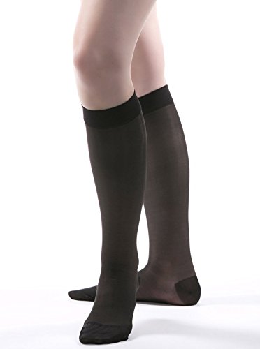 Allegro 20-30 mmHg Essential 18 Sheer Support Closed Toe Compression Sock - Comfortable, Knee High Support Stockings