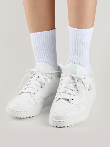 COTTON DAY Unisex School Kids Boys Girls Soft Cotton Black White Gray Navy Khaki Athletic Socks with Retro Stripes4