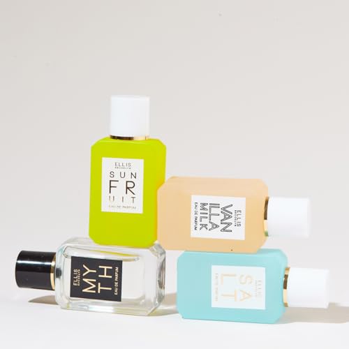 Ellis Brooklyn Chapters Mini Fragrance Gift Set – 4 x 7.5ml Eau de Parfum, Mini Dabbers – Includes MYTH, SALT, SUN FRUIT & VANILLA MILK – Luxury Vegan & Cruelty-Free Perfume Gift Set