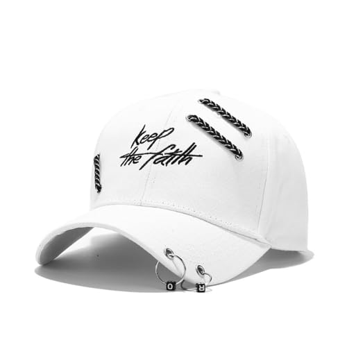 HDiGit Cotton Baseball Cap Fashion Embroidery Always Hip-hop Summer Outdoor Cap Unisex Mens Baseball Hats, white, L