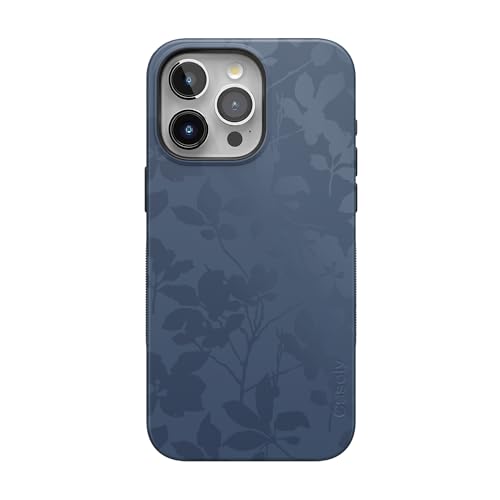 Coque iPhone 15 Pro Max Casely Twilight Flora compatible MagSafe monochrome