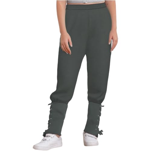 Kids Medieval Pirates Pants Boys Girls Elastic Waistband Tie Ankle Legging Steampunk Trousers