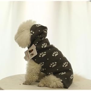 Dog Hooded Sweater for Small Dog Girl or Boy, Dog Tracks, Suitable for The Weight 10-25LB (Medium) Dog Hooded Sweater for Small Dog Girl or Boy, Dog Tracks, Suitable for The Weight 10-25LB (Medium)