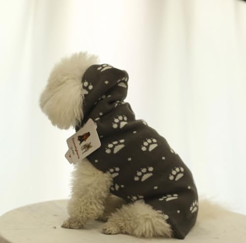 Dog Hooded Sweater for Small Dog Girl or Boy, Dog Tracks, Suitable for The Weight 10-25LB (Medium) Dog Hooded Sweater for Small Dog Girl or Boy, Dog Tracks, Suitable for The Weight 10-25LB (Medium)