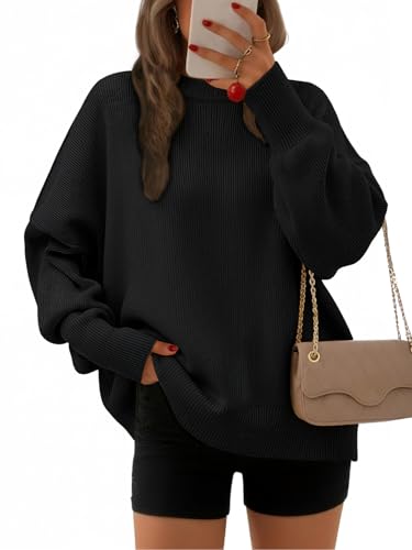 Image of EFAN Womens Oversized Sweaters Batwing Sleeve 2026 Fall Fashion Outfits